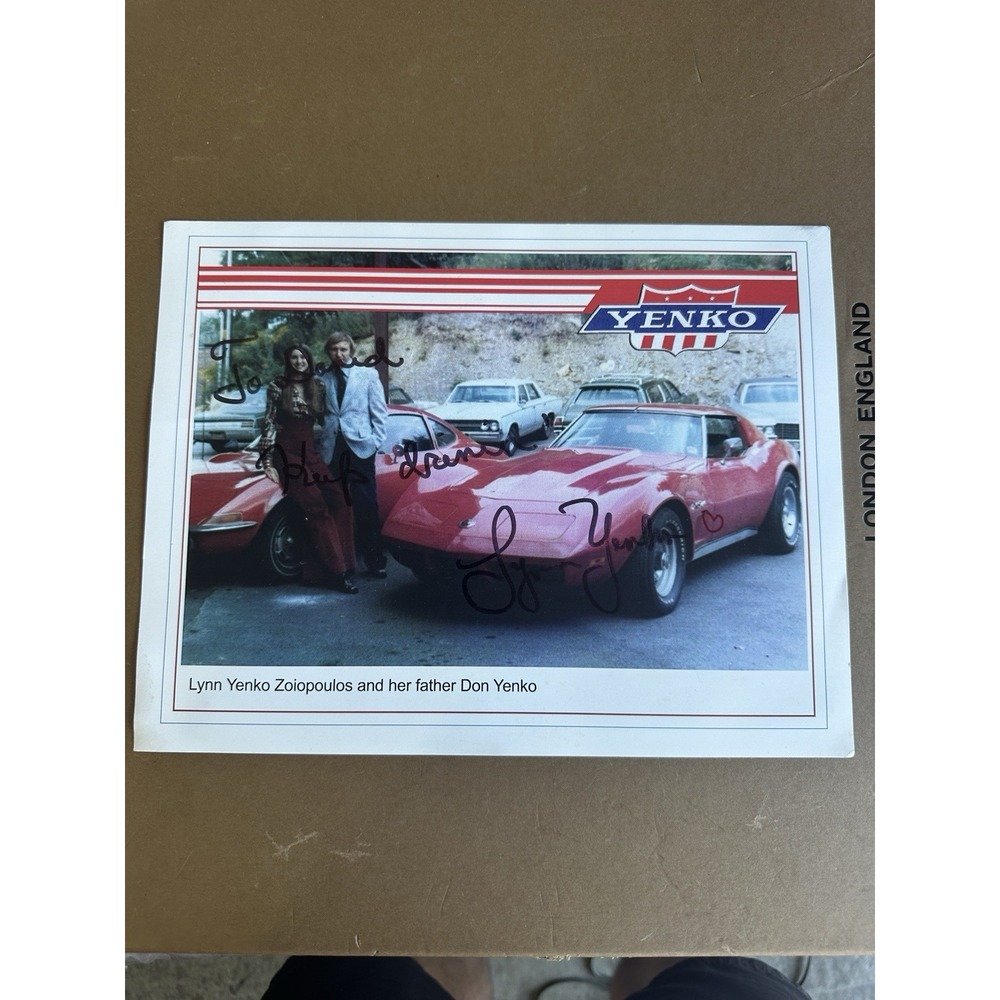 Rare Don Yenko & Lynn Yenko Zoiopoulos Autographed Photo – Classic Corvette